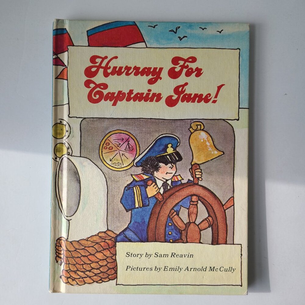 5/$15 Vintage Kids Book Hurray for Captain Jane! Sam Reavin Picture Girl MC